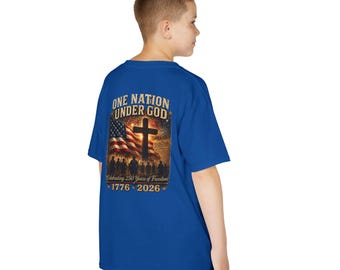 One Nation Under God Kids Tee | American Flag, Cross