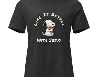 La vita è migliore con Gesù (maglietta) / Maglietta per cani con tema fede cristiana