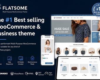 Flatsome WooCommerce Theme | Multi-Purpose ResponsiveTheme | Lifetime Access | Latest Updated Version | GPL Licensed