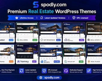 10 Real Estate WordPress Themes Bundle | Lifetime Access | Latest Updates | GPL Licensed