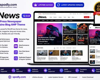 JNews WordPress Newspaper Magazine Blog AMP Theme| Lifetime Access | Latest Updated Version | GPL Licensed
