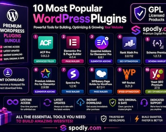 10 Pro WordPress Plugins | Lifetime Access | Latest Updates | GPL Licensed