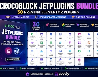 Crocoblock JetPlugins Bundle – 30 Elementor Plugins | Lifetime Access
