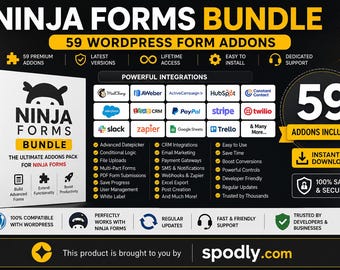Ninja Forms Bundle – 59 WordPress Form Addons | Lifetime Access | Latest Updated Versions