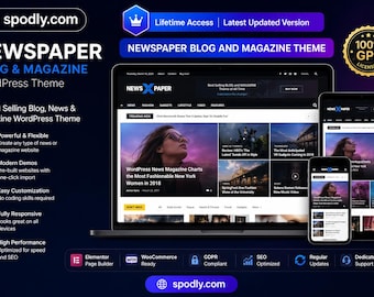 Newspaper Blog & Magazine WordPress Theme | Lifetime Access | Latest Updated Version | GPL Licensed