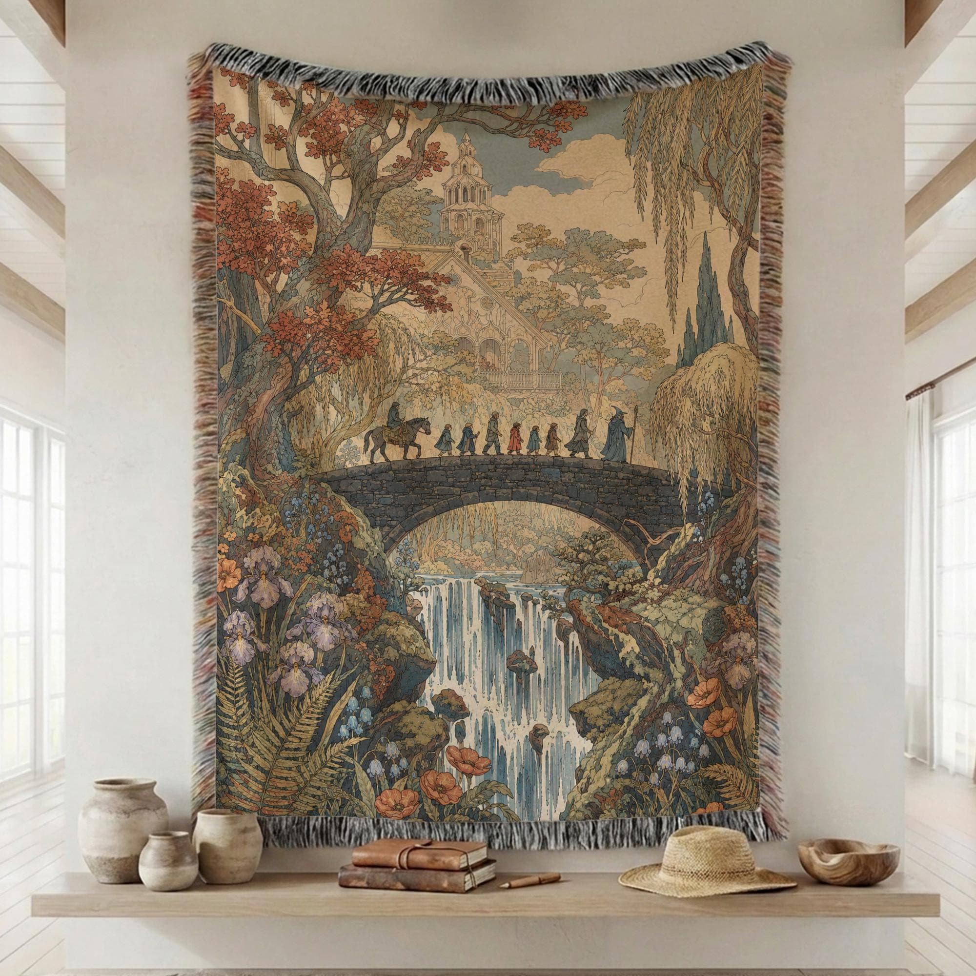 Book Wall Tapestry - Etsy