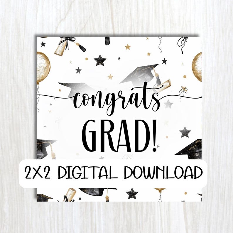 Graduation Cookie Tags, Congrats Grad, Digital Download - Etsy