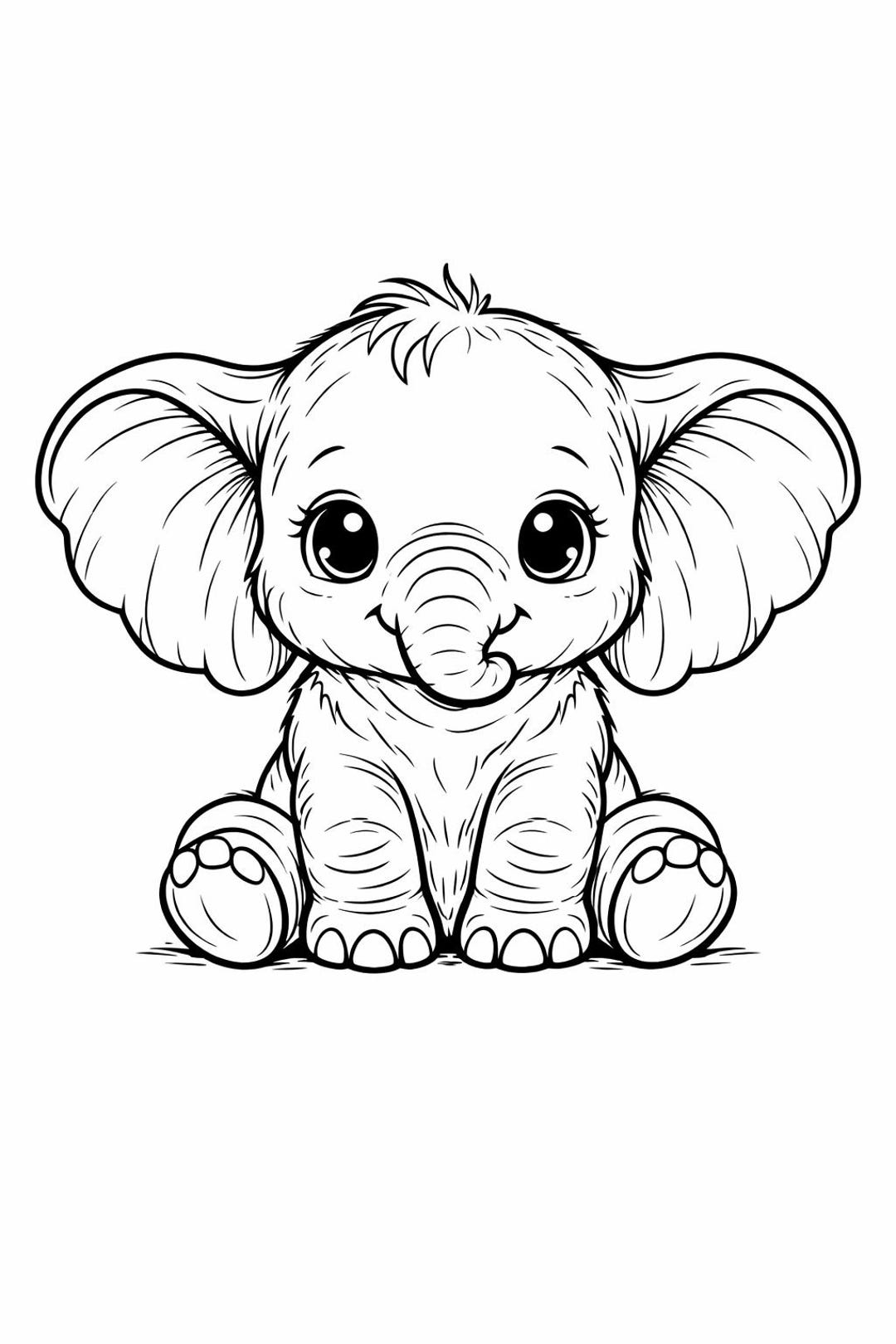Elephant Coloring Pages for Adults and Kids (PDF Download) - Etsy