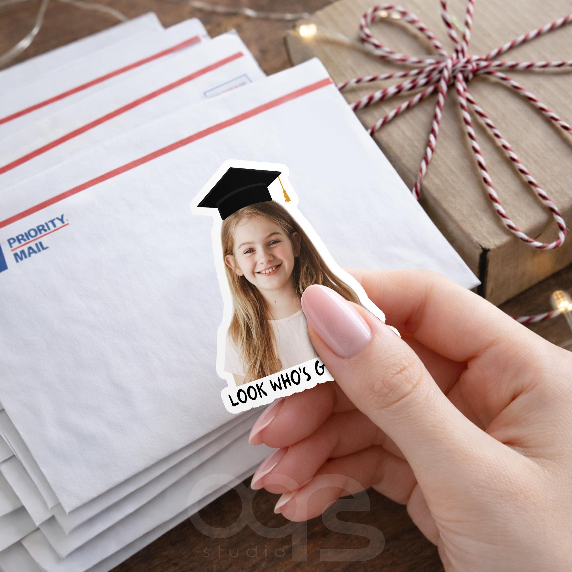 Custom Graduation Photo Sticker, Look Who’s Graduated Face Sticker ...