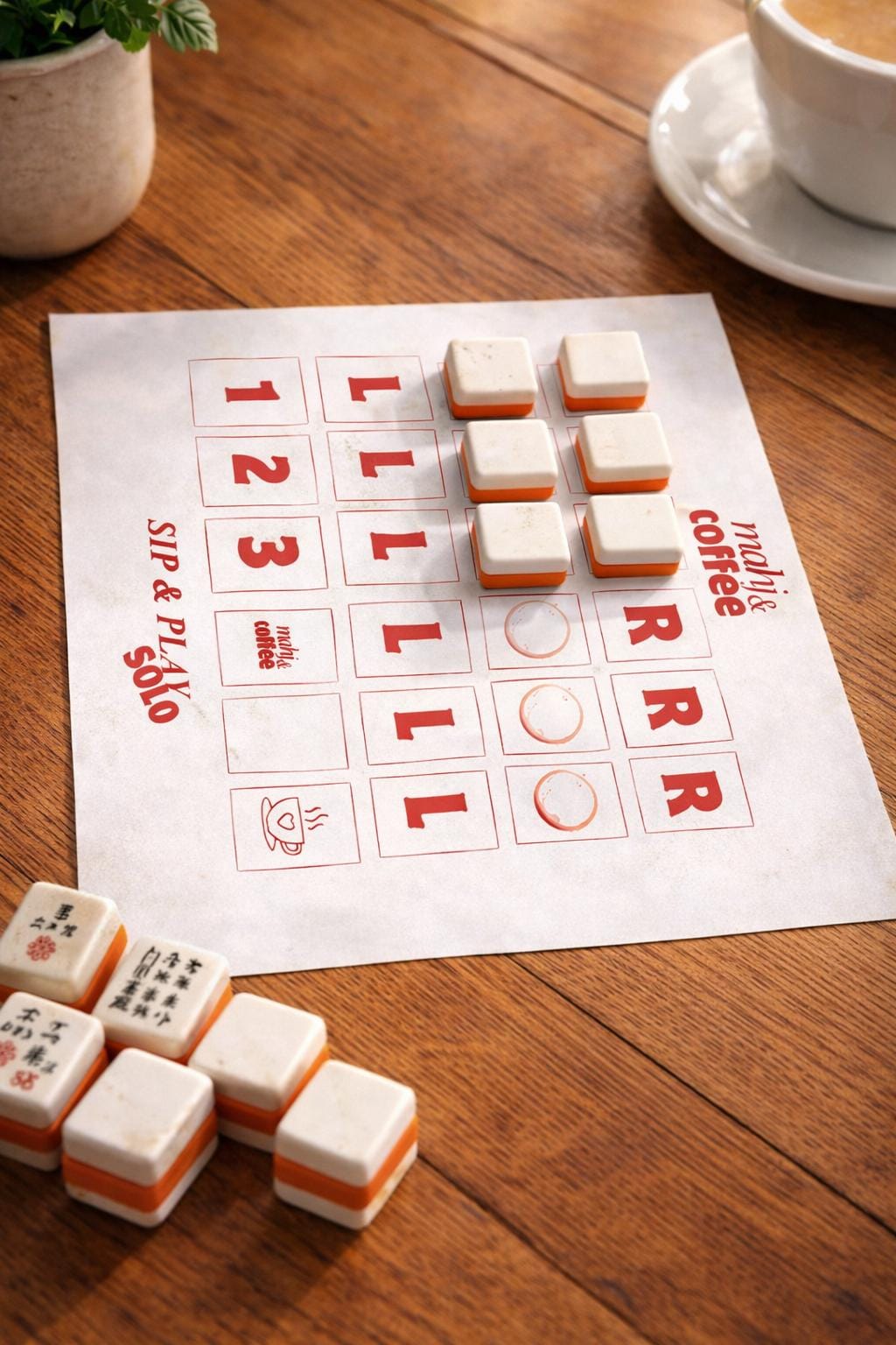 Mahjong Practice Sheet Printable | Solo Mahjong Strategy Worksheet ...