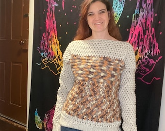 Pull au crochet pour femme