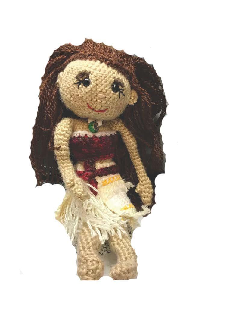 Poupée au crochet inspirée de Moana, faite main image 1