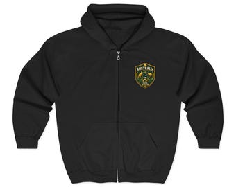 Sudadera con capucha y cremallera de Australia para el Mundial 2026 / Sudadera con capucha de los Socceroos / Chaqueta para aficionados al fútbol australiano / Sudadera con capucha unisex