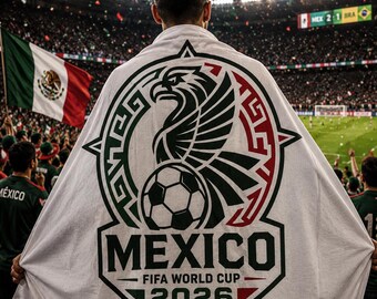 México / Manta de felpa de terciopelo para fútbol 2026 / Copa Mundial de la FIFA México