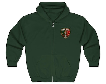 Sudadera con capucha y cremallera Portugal / Copa Mundial 2026 / Sudadera con capucha de fútbol de Portugal / Sudadera con capucha unisex de la FIFA
