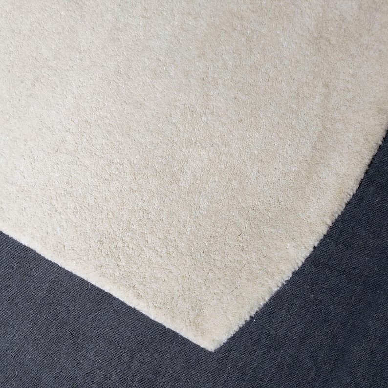 Hand Tufted Wool Half Moon Rug, Modern Minimalist Ivory Carpet - Etsy ...