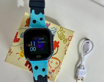 Reloj inteligente infantil con videollamadas y GPS / Reloj inteligente para niños con tarjeta SIM, cámara y control parental / Regalo para niños