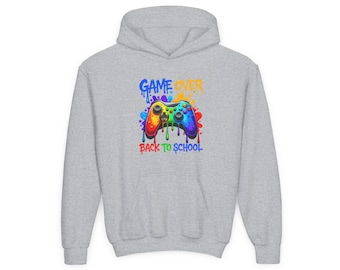 Game Over Controller back to school hoodie | Kleurrijk gamerontwerp
