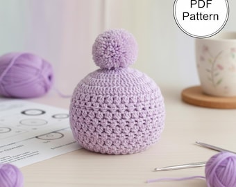 Haakpatroon babymutsje gestreept | Easy Beanie (pasgeboren baby: 6 maanden) (pdf-patroon)