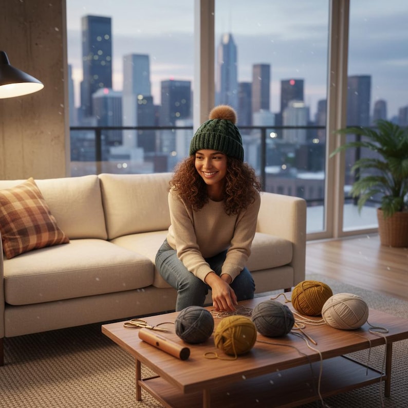 Classic Aran Cable Knit Beanie Pattern | Folded Brim Hat (PDF Download ...