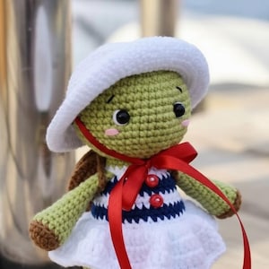 Virkmönster för amigurumi-sköldpaddor i PDF-format, avtagbart skal, nybörjarvänlig plyschleksak