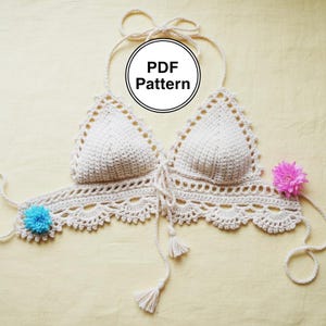 Beginner Crochet Crop Top Pattern | Boho Festival Bralette Bikini Tutorial (PDF Download)