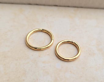 Piercing ring made of 316L surgical steel – Gold – Various sizes