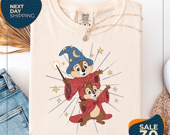 Comfort Colors® Disney Chip N Dale Costume Mickey Sorcerer Shirt | Disney Trip Shirt | Disneyland Family Matching Shirt | Disney 2026 Shirt