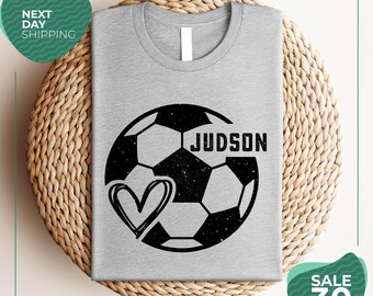 Custom Soccer Mom Shirt | Custom Soccer Mom Tee | Soccer Heart Shirt | Custom Name Soccer Shirt | Soccer Mama Gift | Sports Mom Tee | Soccer