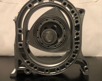 Wankel Rotary Engine 3D Printed Model, Mechanical Decor, Car Enthusiast Gift