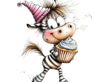 26PNG  Whimsical Quirky Safari Animals Birthday Party Clipart –Party Celebration , Cute Celebration PNG Bundle for Commercial Use