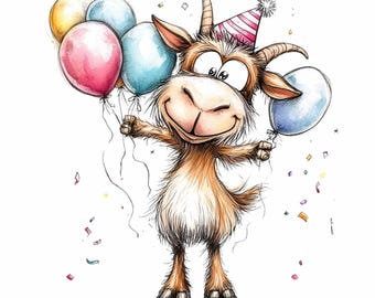 44 PNG Whimsical Birthday Farm Clipart Bundle – Cute Farm Animal PNG, Party Graphics Fram animals Invitation cards| Commercial Use