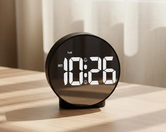 Cyfrowy budzik LED z podwójnym alarmem, 12/24 godziny, drzemka, wyświetlacz tygodniowy, zegarek podróżny na biurko i przy łóżku