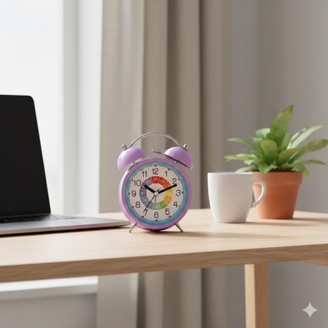 Student Desk Alarm Clock, 3-inch Table Clock for Kids Bedroom or Study ...