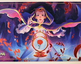 Belle - Accomplished Mystic - Lorcana Playmat – Foiled TCG Gaming Mat, Tournament Ready