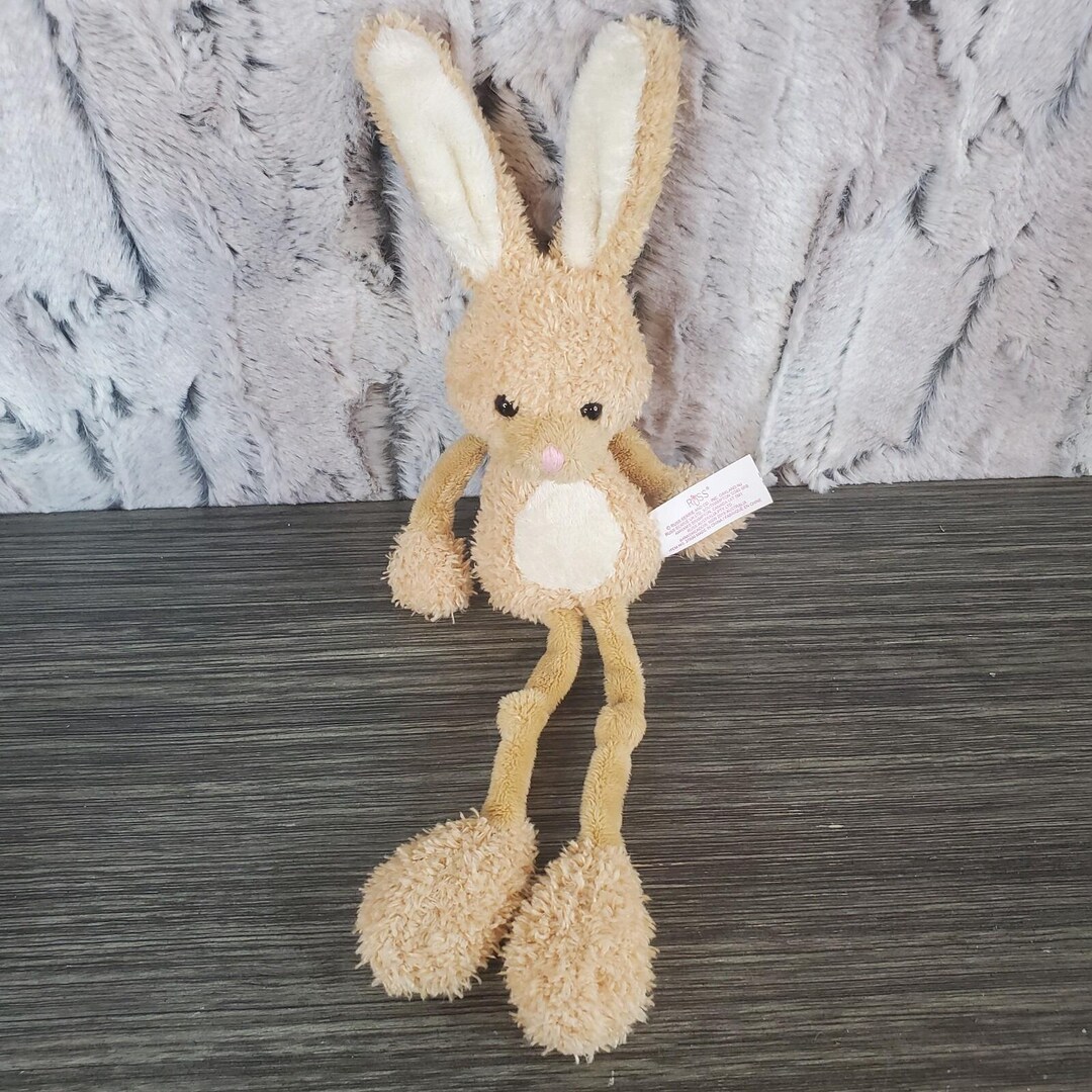 Russ Bunny Rabbit Posable Ears Tan Plush Skinny Legs Easter 12