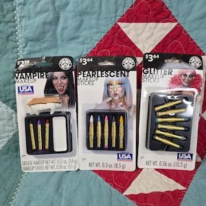 Rubies Makeup Sticks Lot Bundle Halloween Costume Vampire Pearlescent Glitter