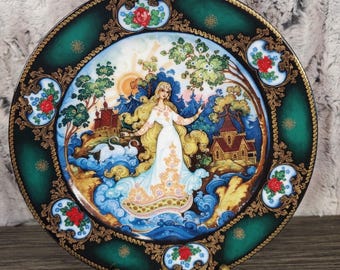 Porcelana Byliny - As Estações Russas "Esplendor da Primavera" - Decoração de Prato Encantadora