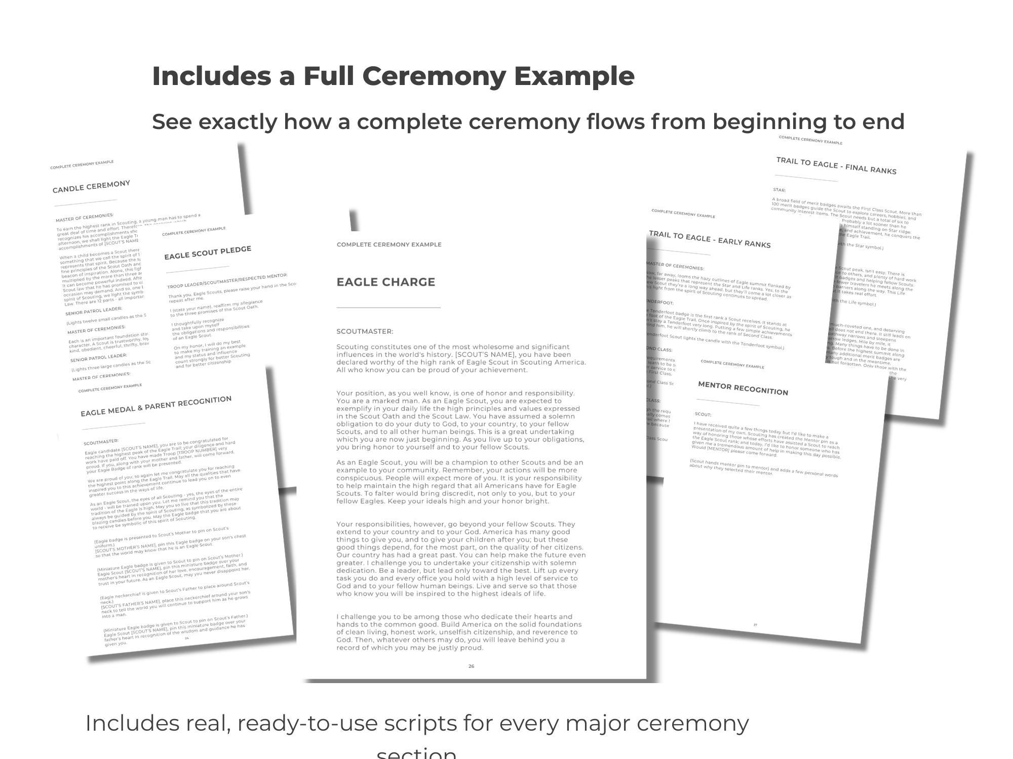 Eagle Scout Court of Honor Script Pack, Printable Ceremony Scripts ...