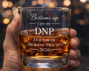 DEP Abschlussgeschenk, Doktor der Krankenpflegepraxis Geschenk, lustiges Krankenschwestergeschenk, DEP Whiskyglas, Krankenschwester-Praktikergeschenk, Abschlussgeschenk für die Krankenpflege
