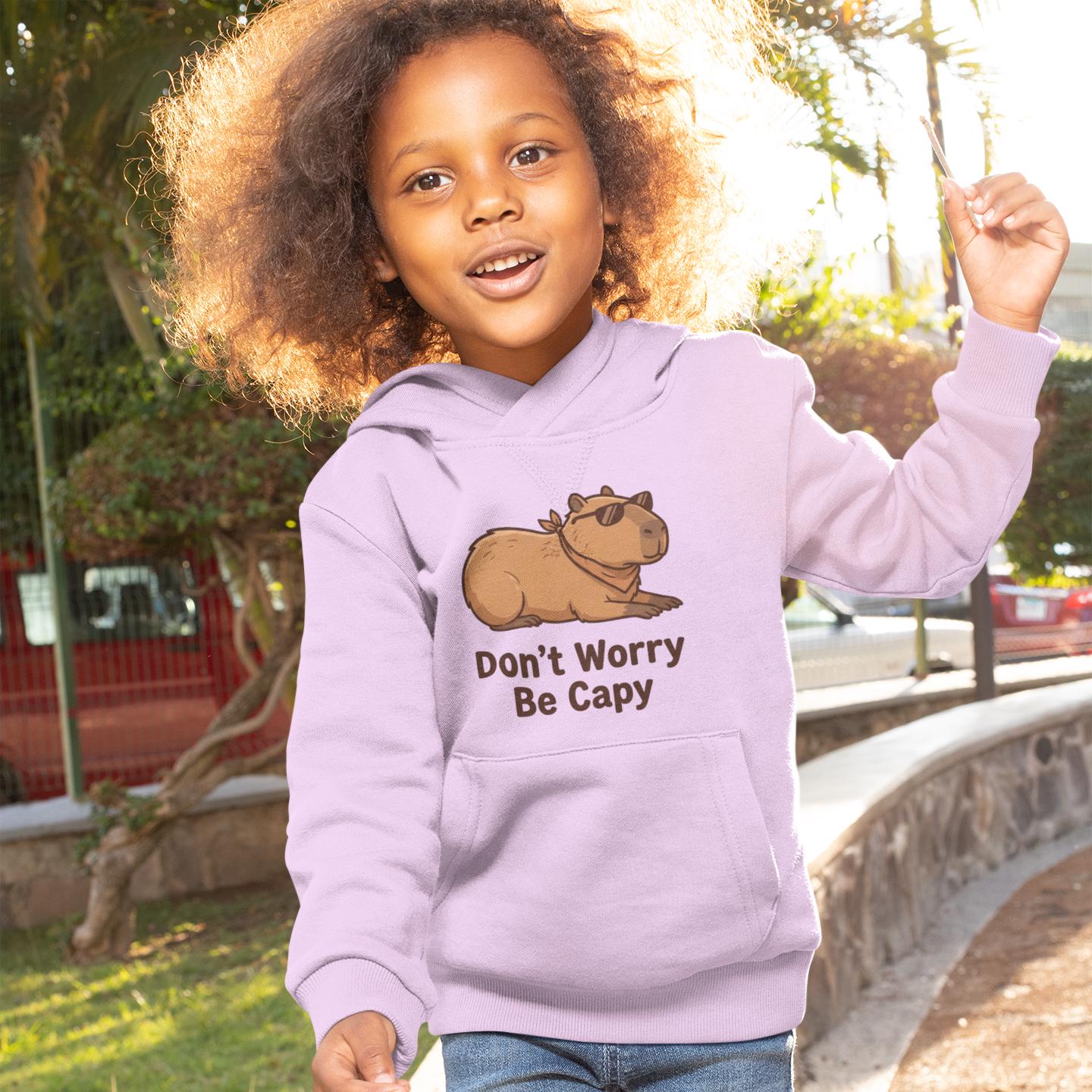 Ok I Pull Up Capybara Grijs Kinder T-Shirt Met Korte Mouwen