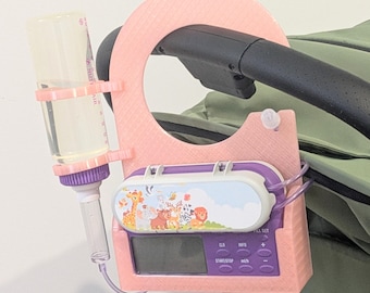 Infinity feeding Pump Holder, Enteral Feeding Caddy with Bottle Holder, Portable Accessory