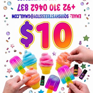 Anti Anxiety Toy squishy sensory Toy stress relief Toy fidget toy gift item of ice cream and cone shapes Toy for kids and adults