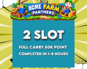 2 sloty Acme Farm Partners monopoly_go Event full carry 80k Point [szybka praca]