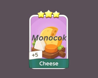 Cheese set 11  Monopoly_Go Sticker 3 Star  Album  {fast sent}