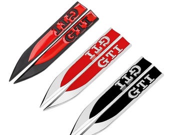 Emblema distintivo GTI in metallo 3D – Adesivo accessorio esterno per auto VW Golf