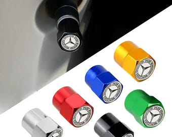 Cappucci per valvole pneumatici in alluminio Mercedes Benz – Coprivalvole per auto di lusso