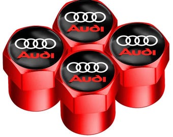4 tappi per stelo pneumatico in alluminio Audi – Coprivalvole per ruote per auto