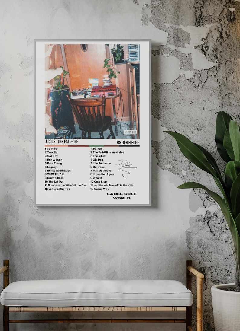 Vintage J. Cole the Fall-off Album Track List Poster | Iconic Hip Hop ...
