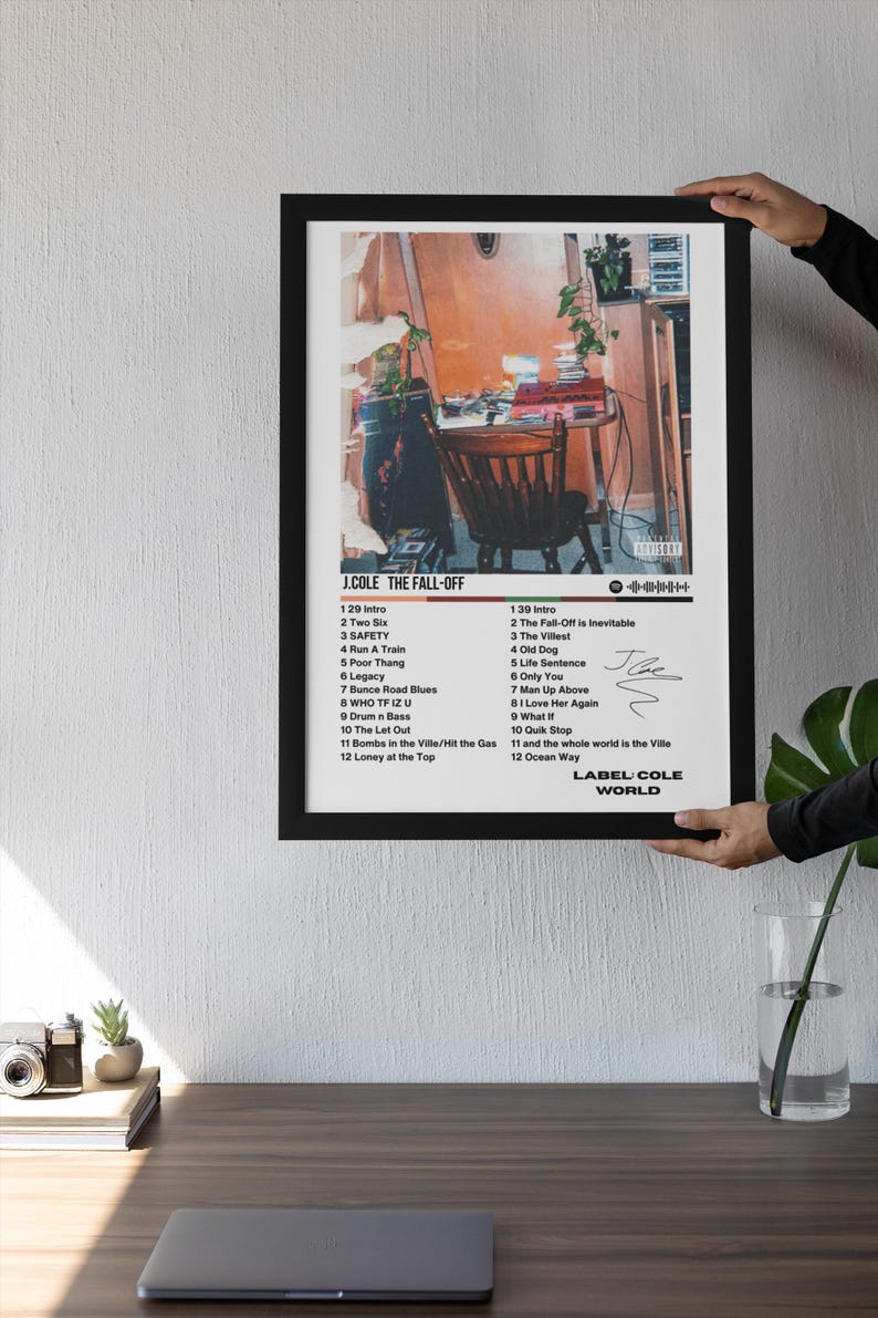 Vintage J. Cole the Fall-off Album Track List Poster | Iconic Hip Hop ...